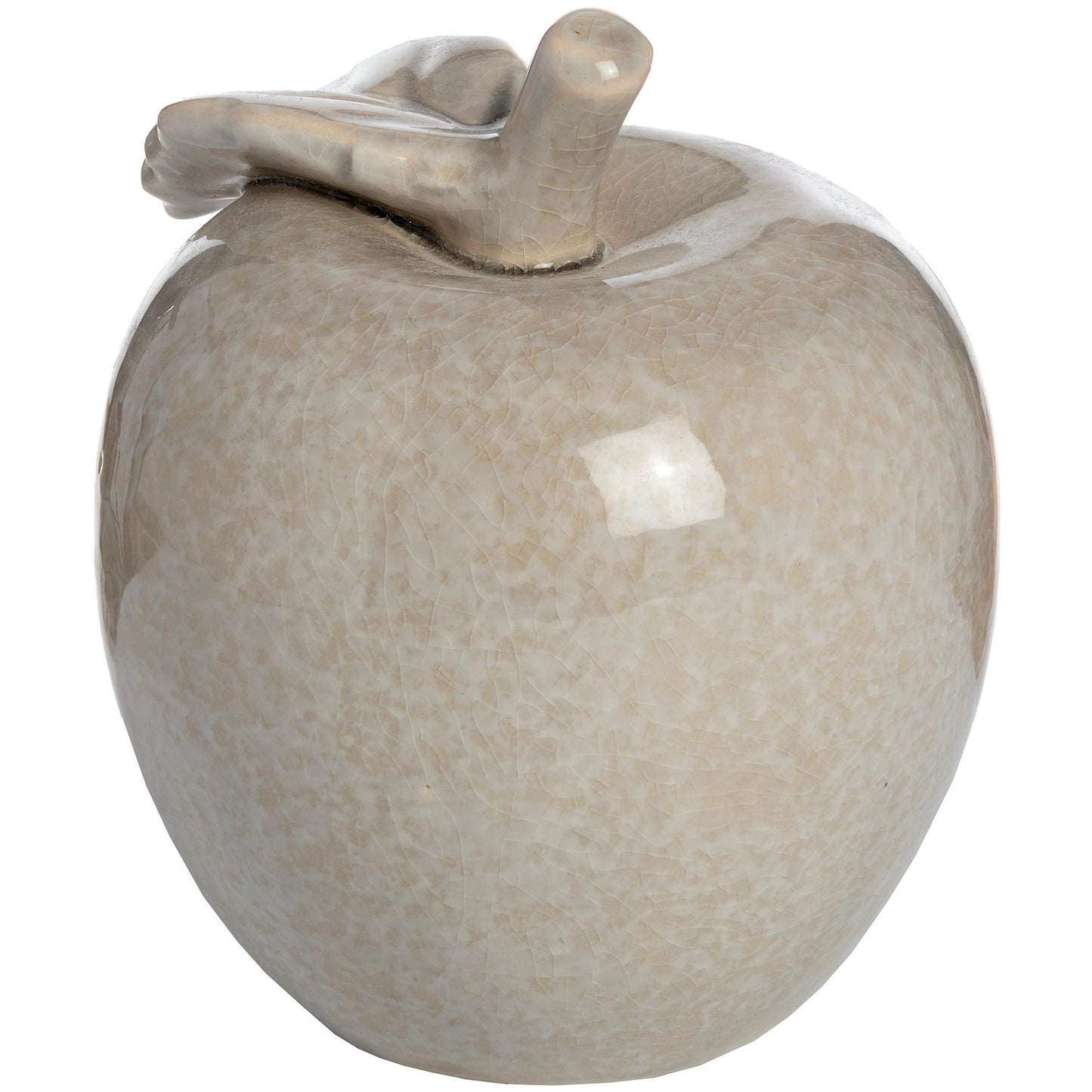 Antique Grey Large Ceramic Apple