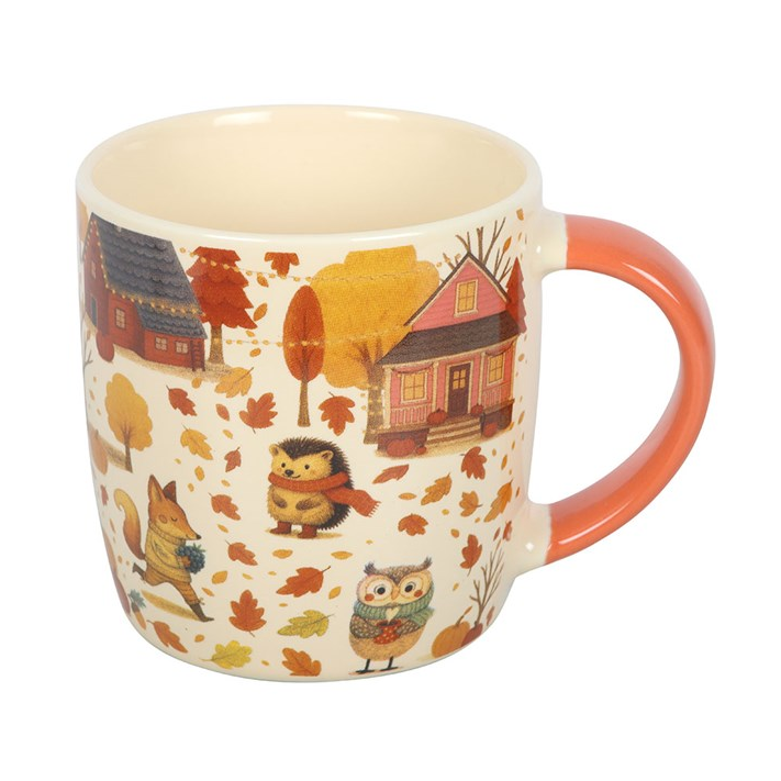 Creature Comforts Mug & Tea Strainer Set | Woodland Ceramic Mug Gift Set | Cosy Autumn Tea Lover Gift