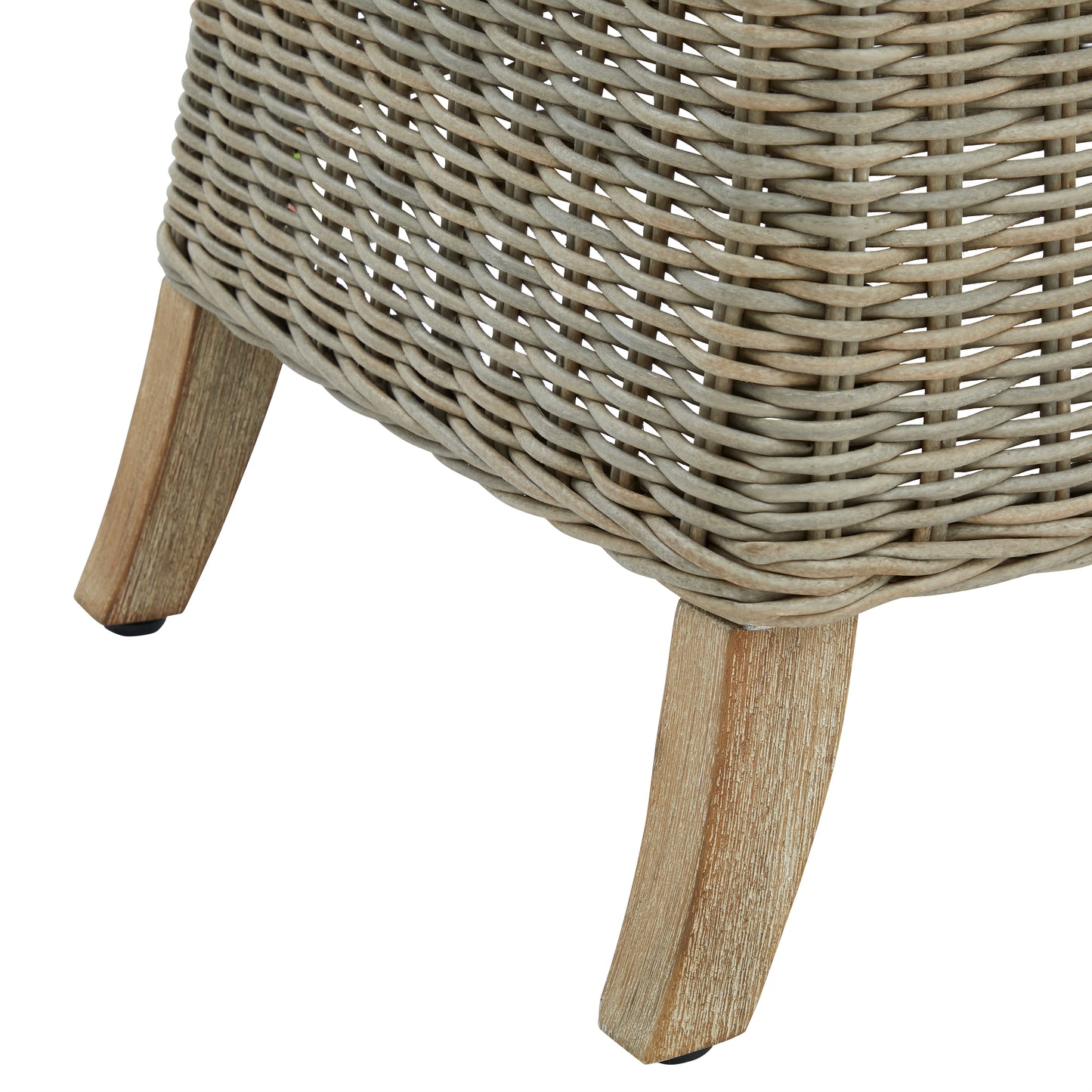 Wicker style outdoor dining chair with cushion