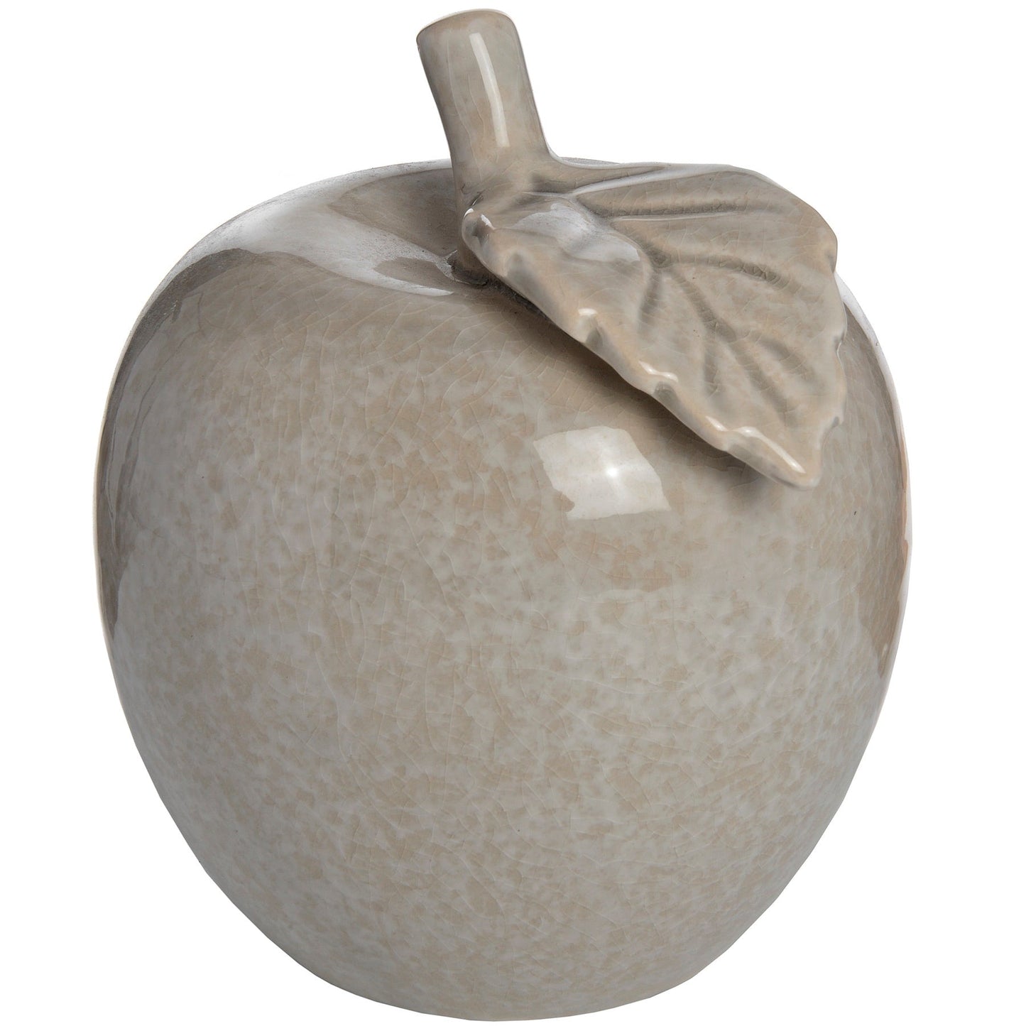 Antique Grey Large Ceramic Apple