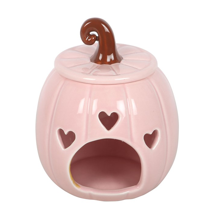 Pink Curly Pumpkin Oil Burner | Whimsical Autumn & Halloween Home Fragrance | Novelty Gift