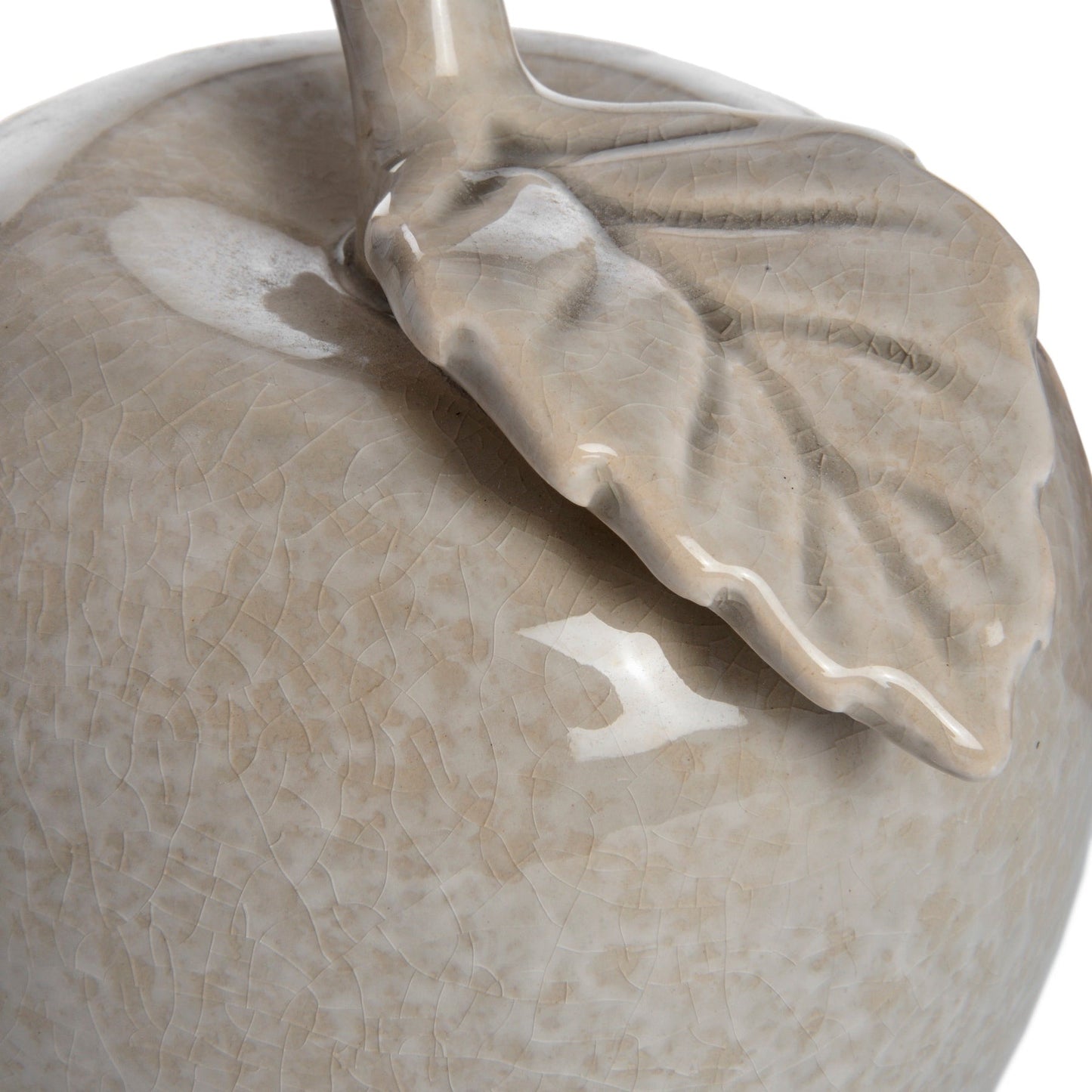 Antique Grey Large Ceramic Apple