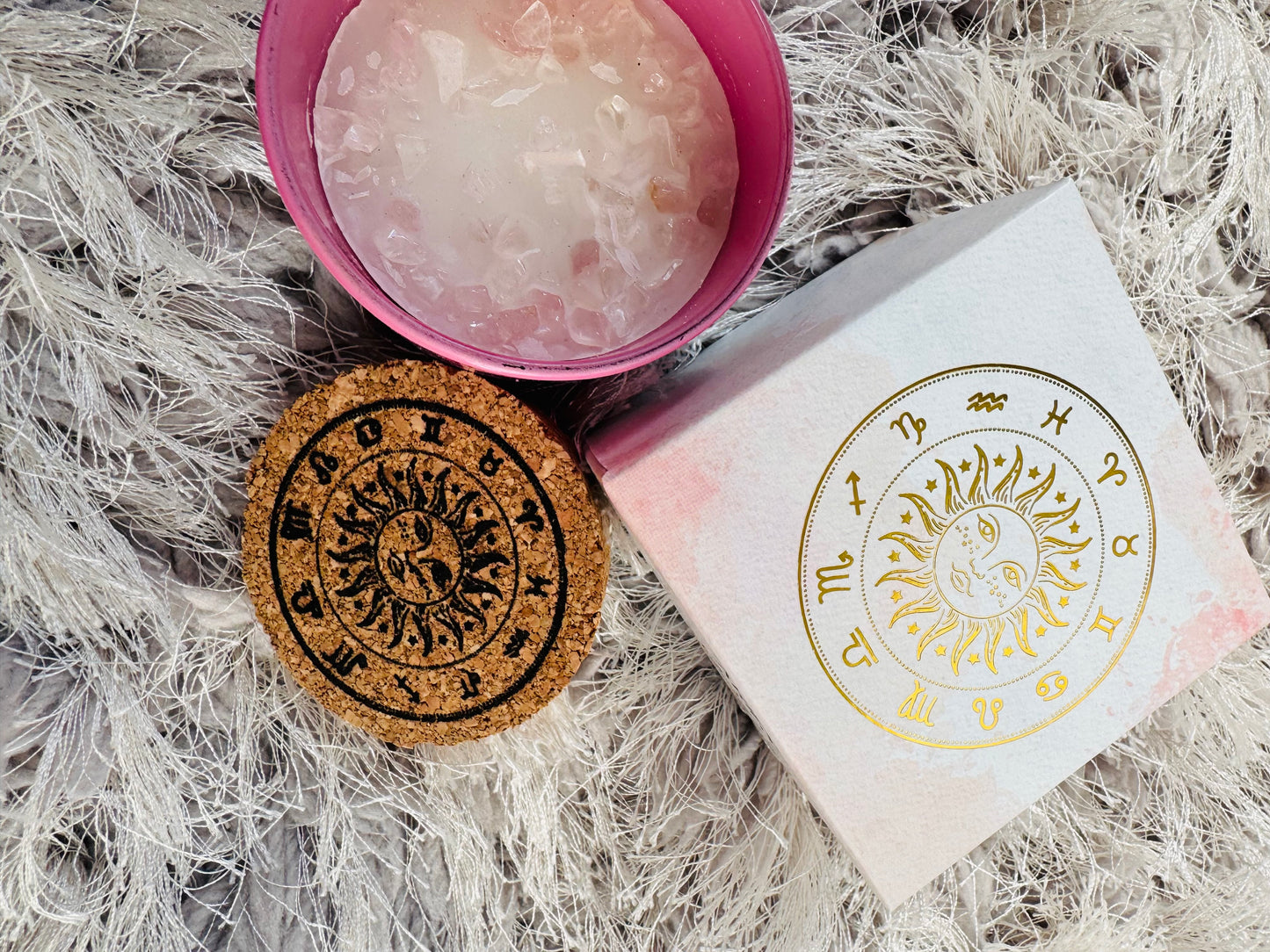 Aries Cedarwood Gemstone Zodiac Candle