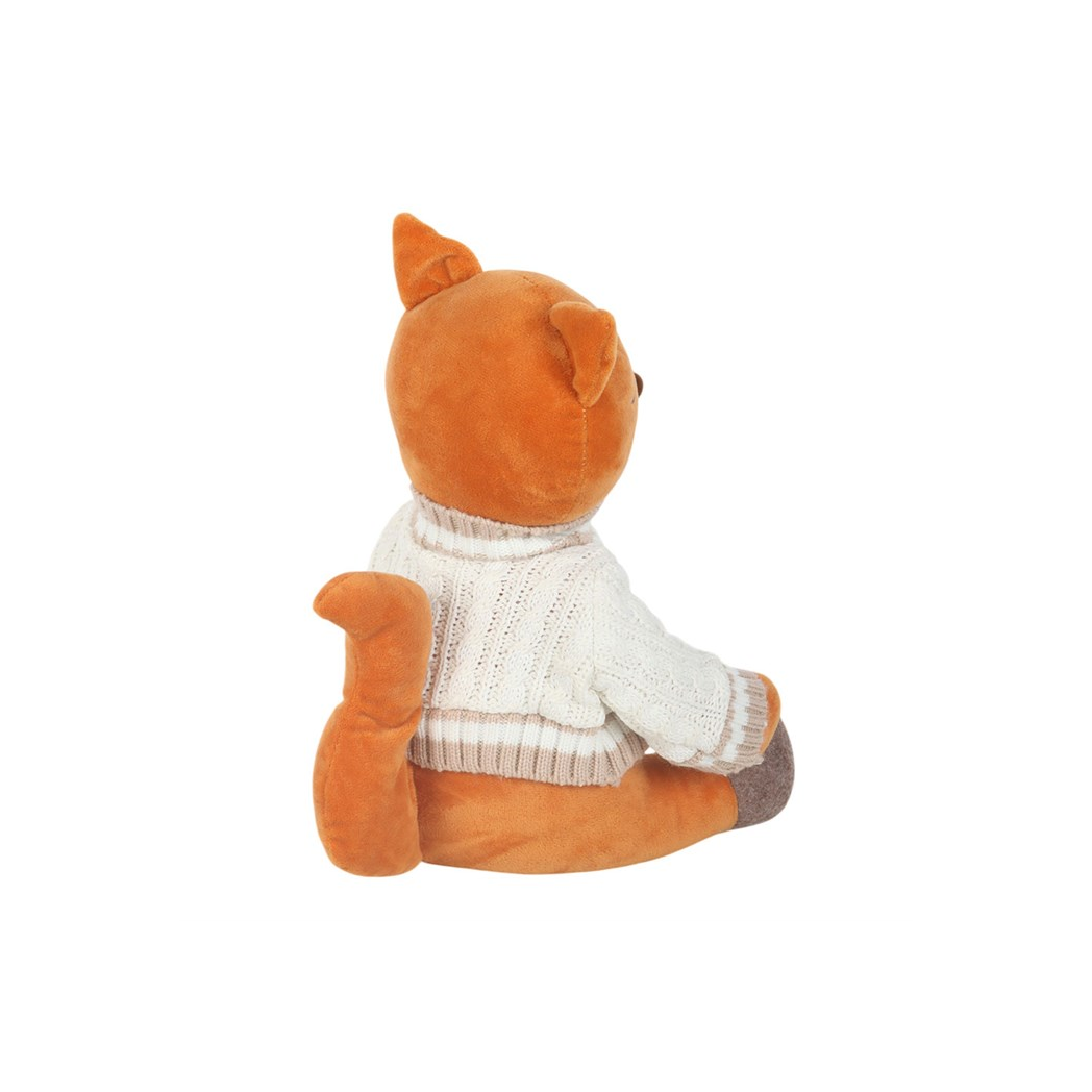 Flynn Fox Doorstop | Cream Knitted Jumper | Woodland Character Home Décor Gift