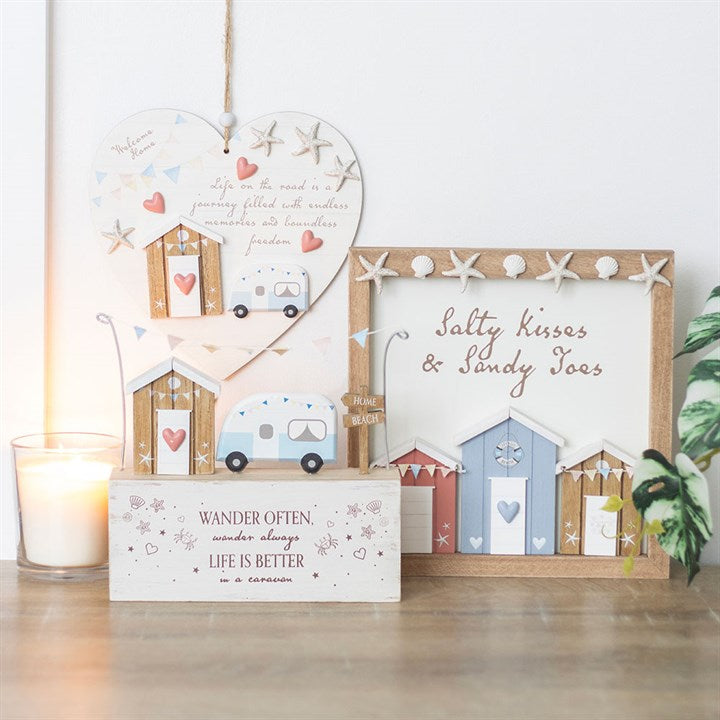 Wander Often Beach Hut & Caravan Wooden Ornament – For Lovers of the Open Road