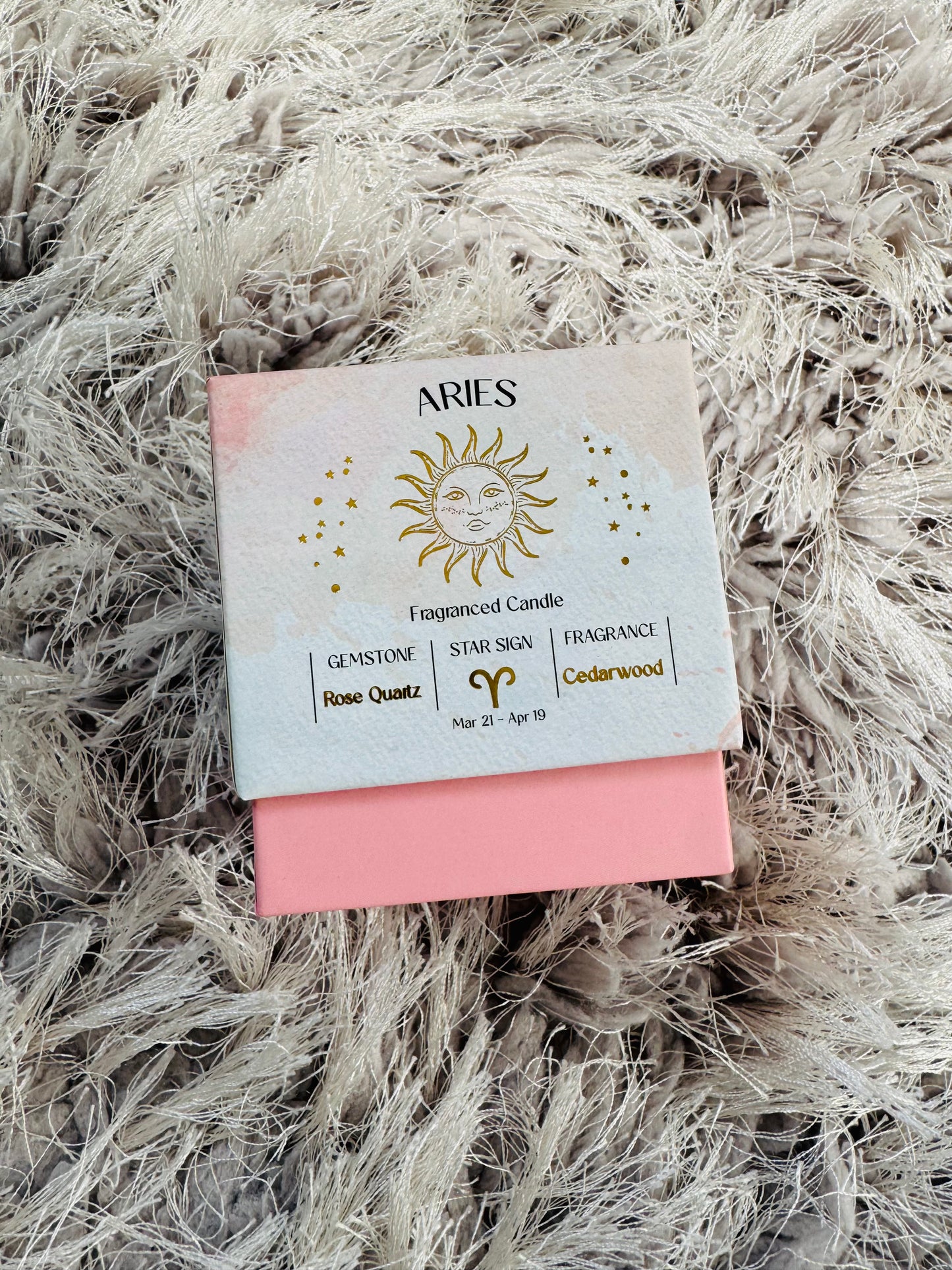 Aries Cedarwood Gemstone Zodiac Candle