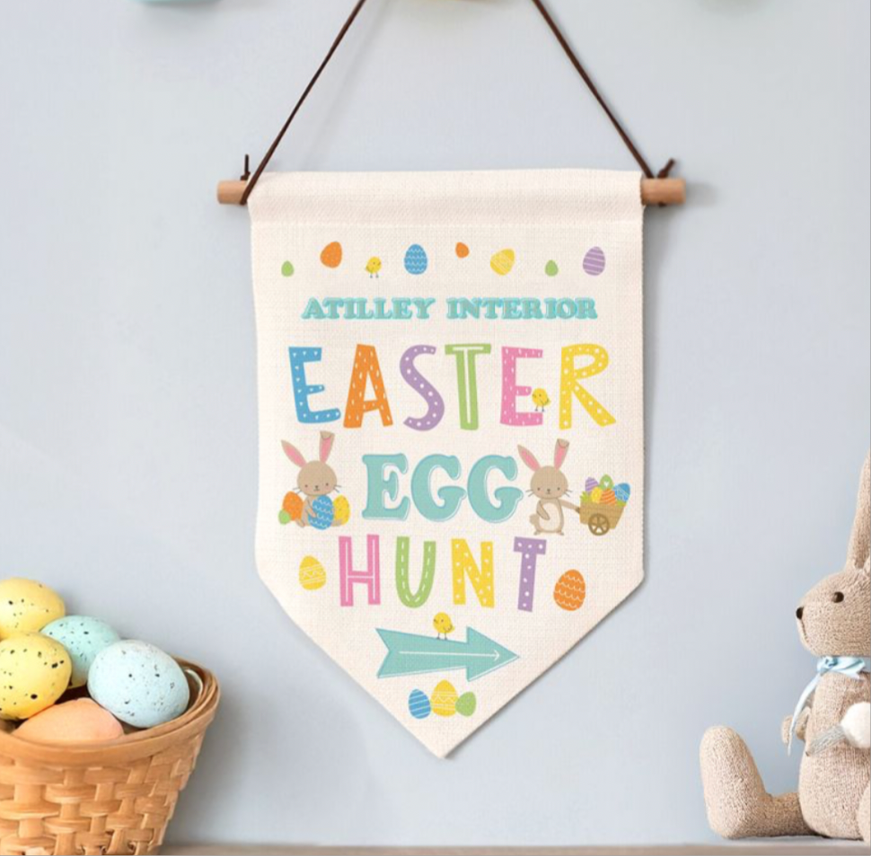 Personalised Easter Egg Hunt Hanging Sign