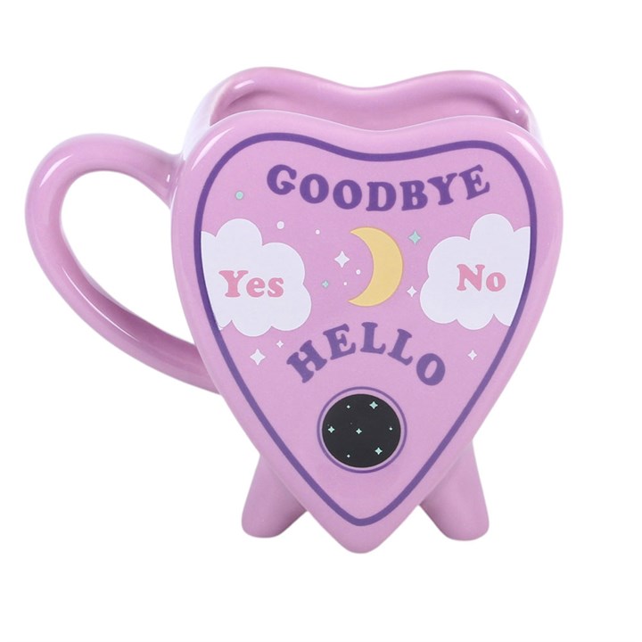 Pastel Planchette Shaped Ceramic Mug | Spooky-Cute Celestial Drinkware