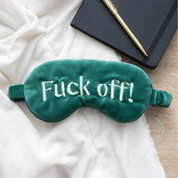 Sweary Velvet Sleep Mask