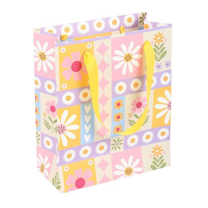 23cm Floral Patchwork Print Gift Bag