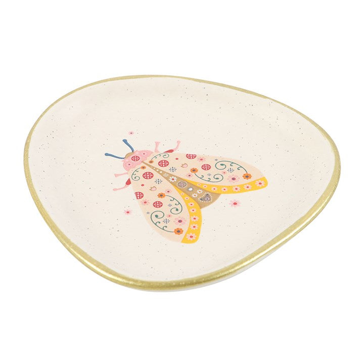 Floral Moth Trinket Dish