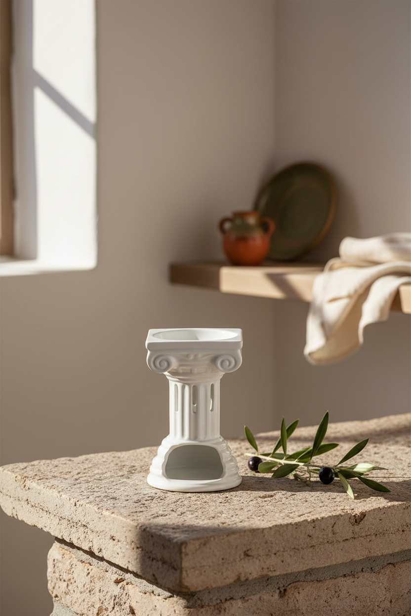 Greek Column Oil Burner and Wax Warmer