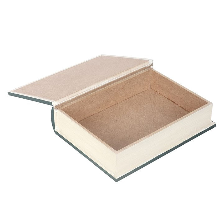 Green Witch Book Shaped Storage Box | Witchy Trinket Box & Mystical Home Decor Gift