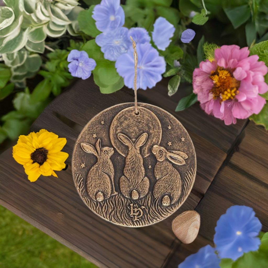 Moon Shadows Garden Plaque by Lisa Parker