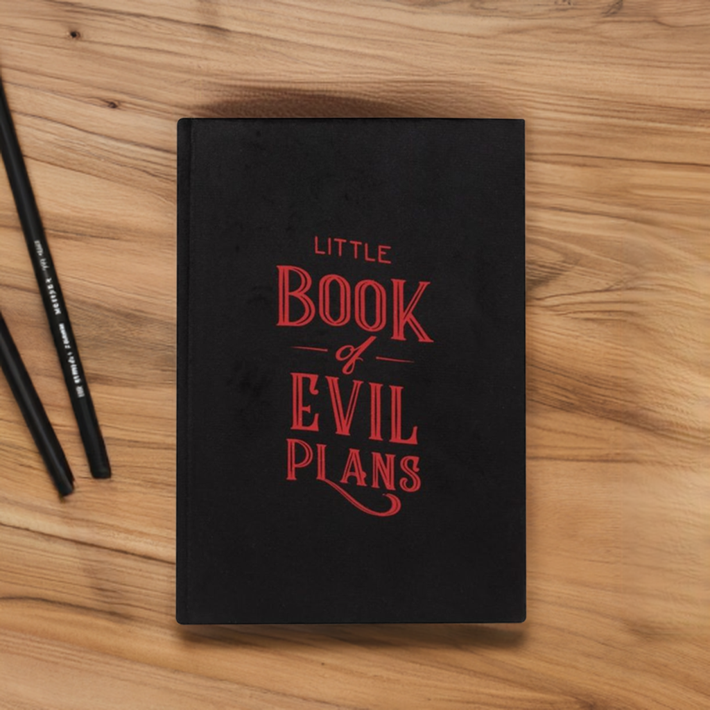 Little Book Of Evil Plans Velvet A5 Notebook