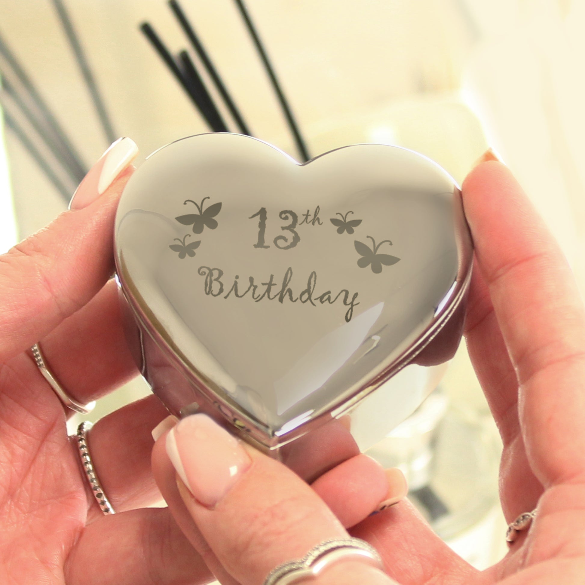 13th Birthday Silver Trinket Box