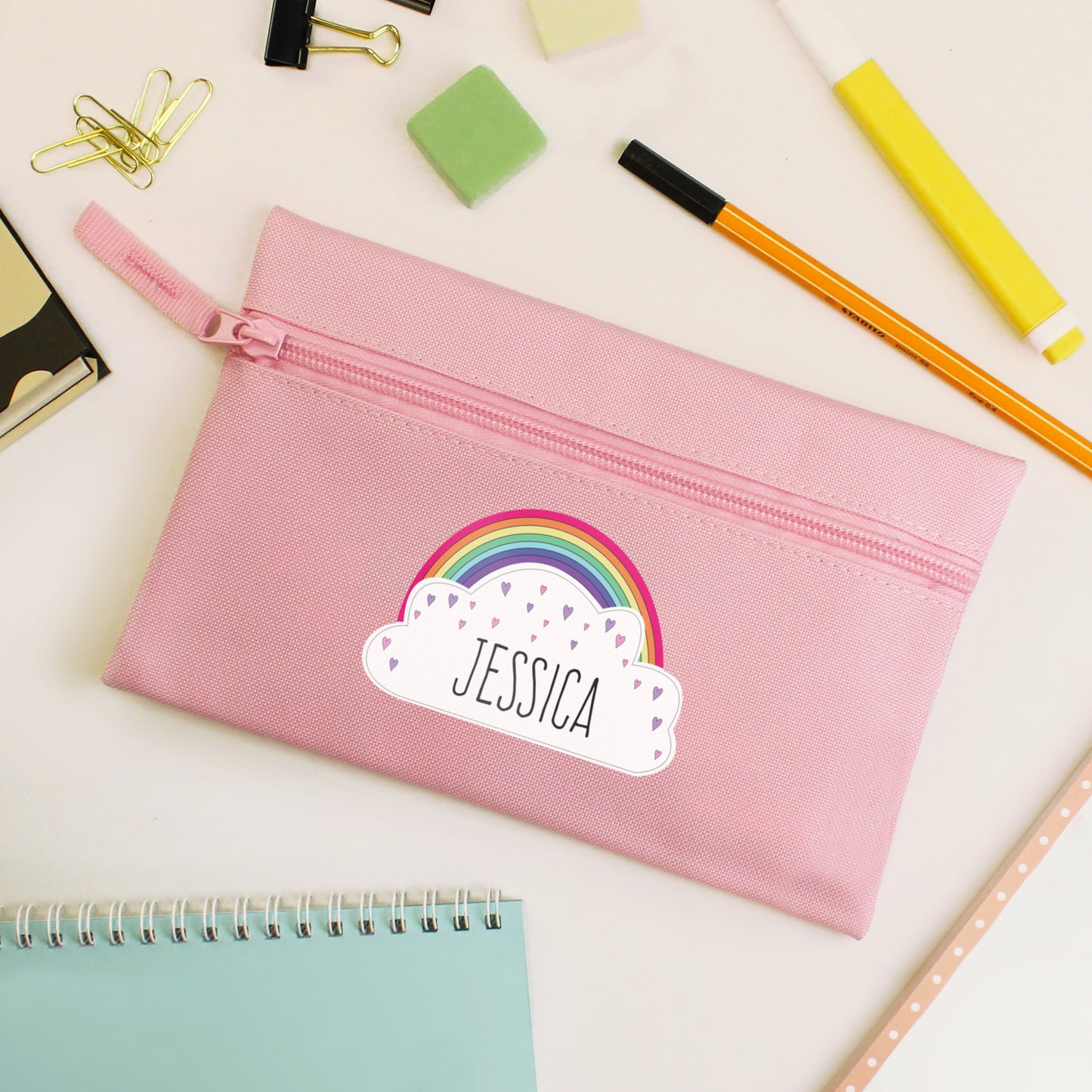 Zip closed pencil case