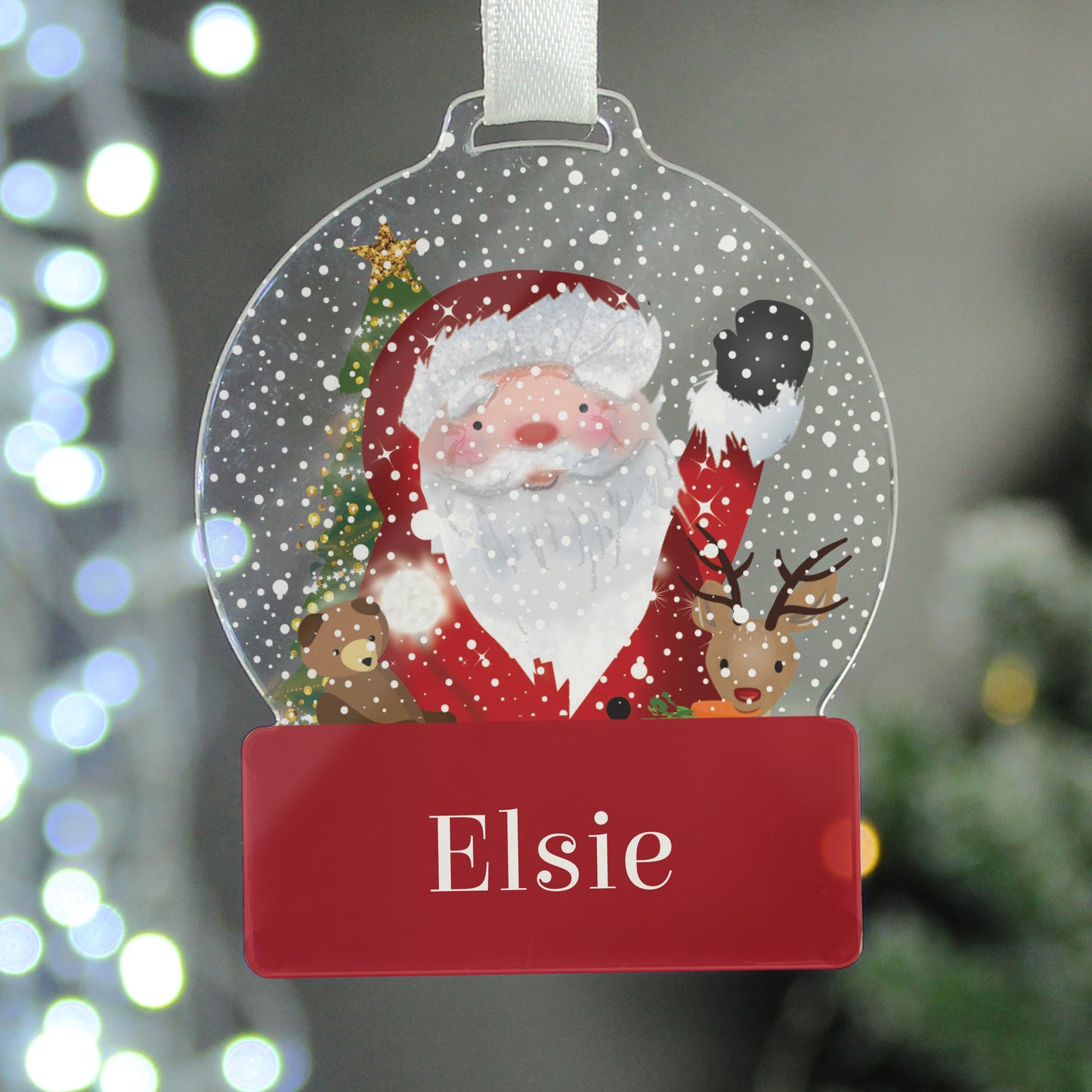 Personalised Acrylic Santa Decoration