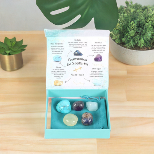Sagittarius Crystal Tumblestone Set