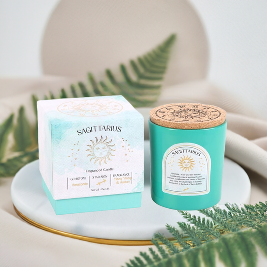 Sagittarius Ylang Ylang & Amber Gemstone Zodiac Candle
