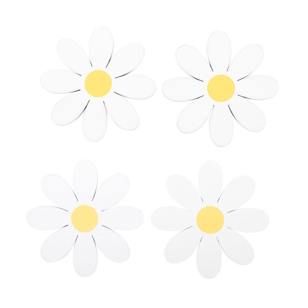 Floral daisy coasters for coffee tables and dining tables, ideal for everyday use.
