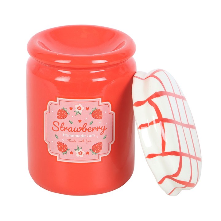 Strawberry Jam Jar Oil Burner & Wax Warmer – Vintage-Inspired Home Fragrance