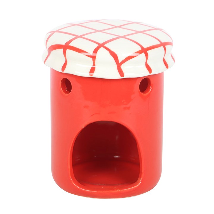 Strawberry Jam Jar Oil Burner & Wax Warmer – Vintage-Inspired Home Fragrance