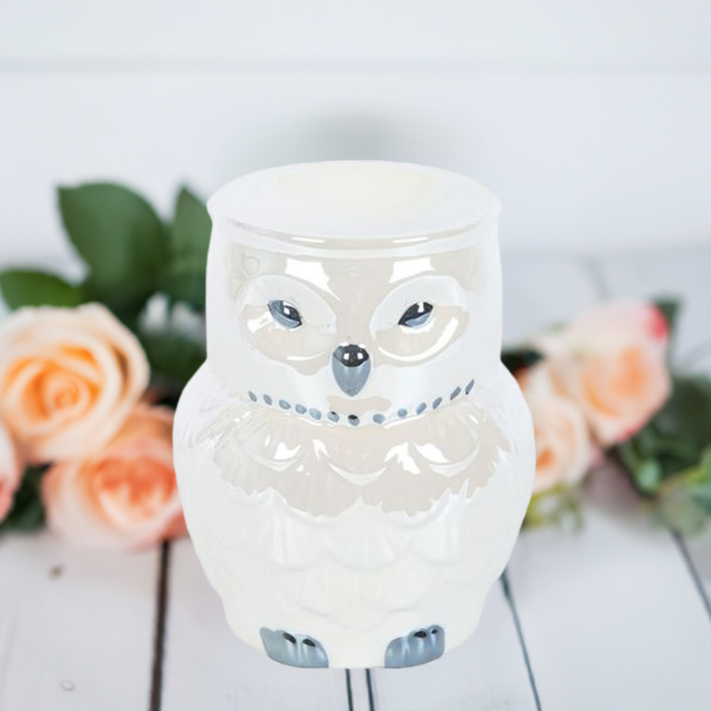 Owl Shaped Iridescent Oil Burner and Wax Warmer