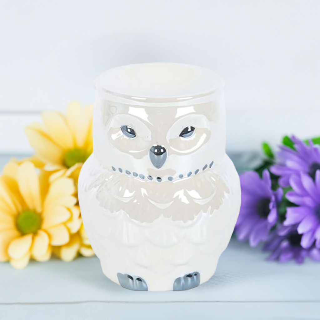 Owl Shaped Iridescent Oil Burner and Wax Warmer