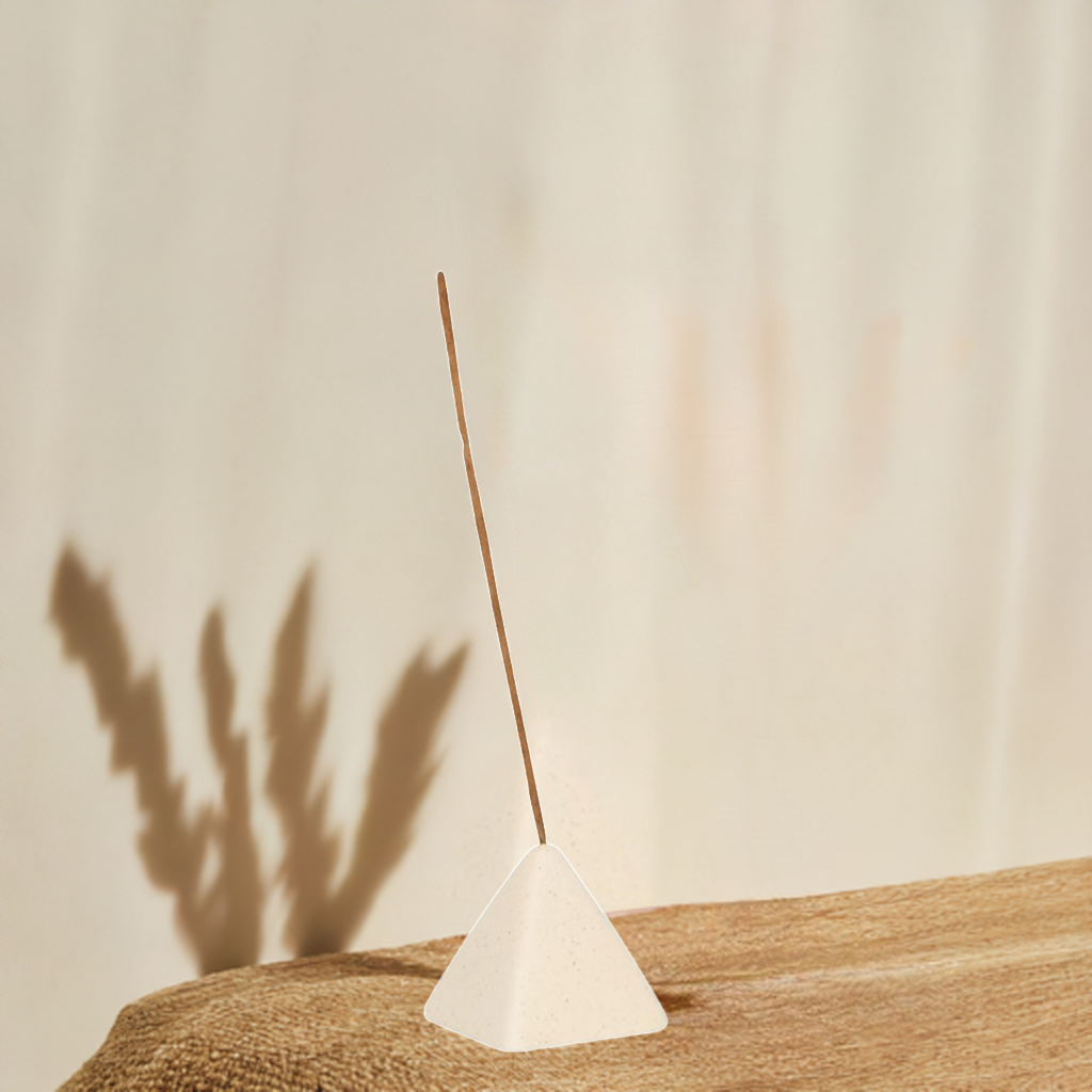Cream Speckle Pyramid Incense Stick Holder