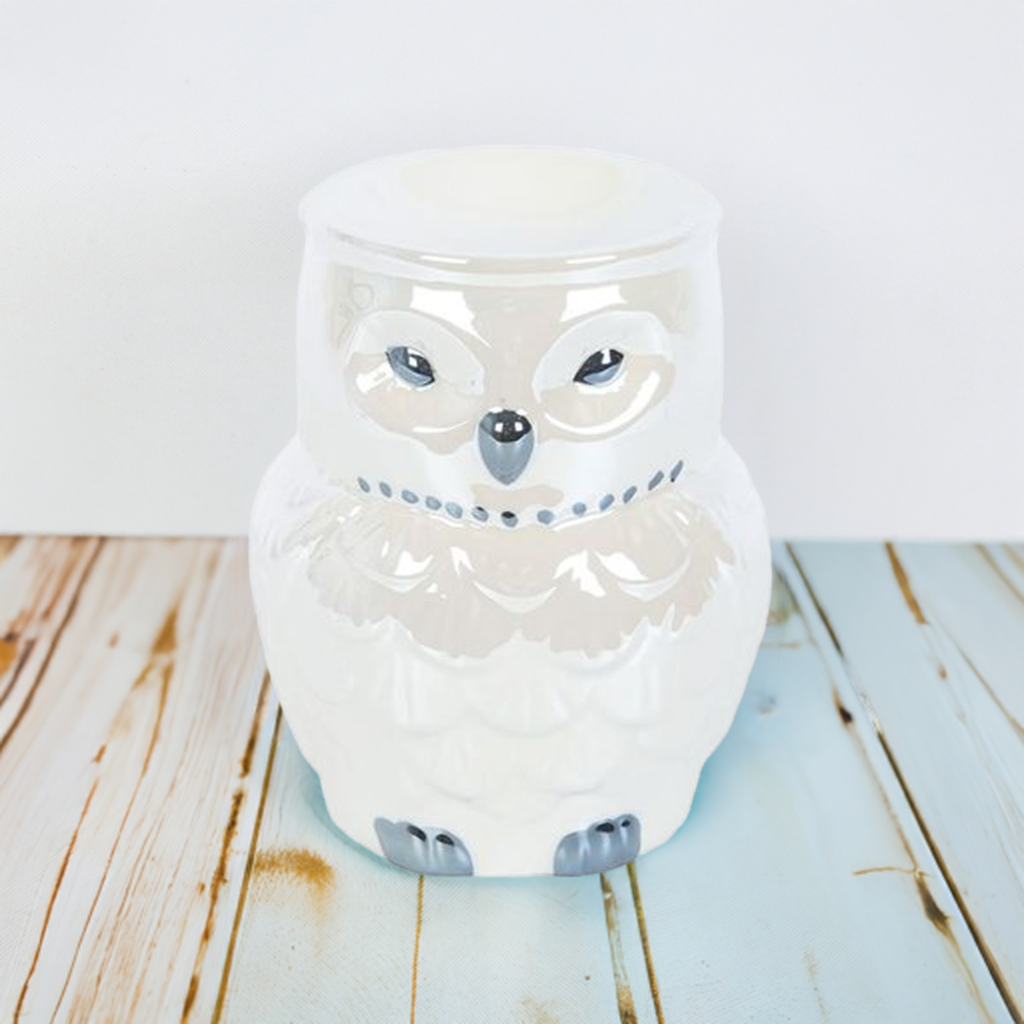 Owl Shaped Iridescent Oil Burner and Wax Warmer