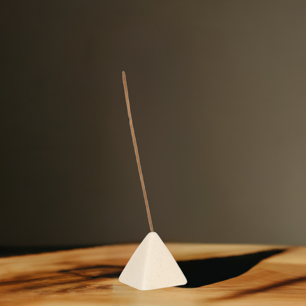 Cream Speckle Pyramid Incense Stick Holder