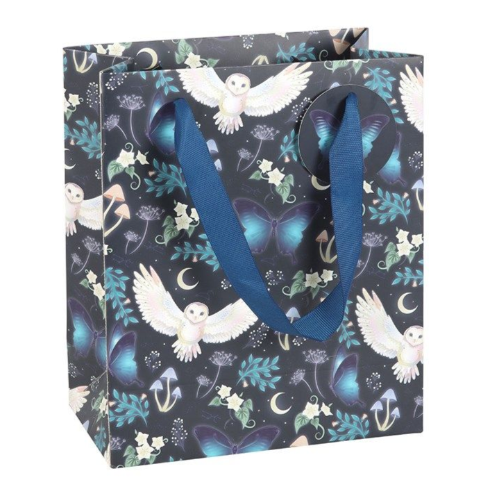23cm Midnight Forest Owl Print Gift Bag