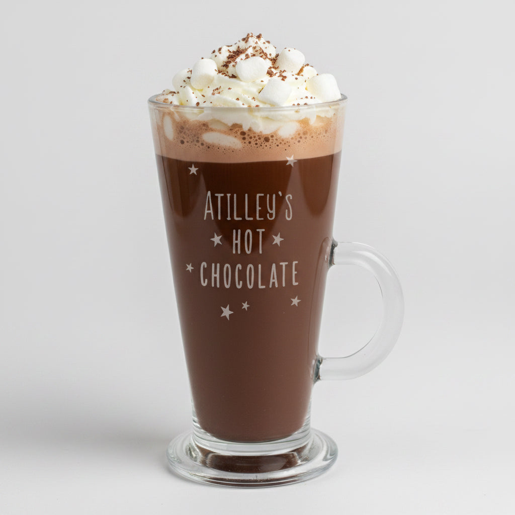 Personalised Stars Hot Chocolate Glass