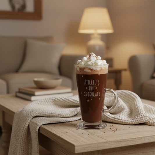 Personalised Stars Hot Chocolate Glass