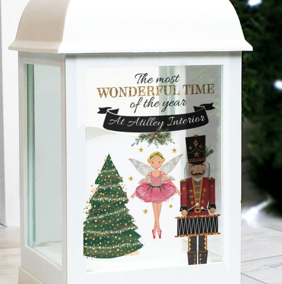 Personalised Nutcracker White Lantern