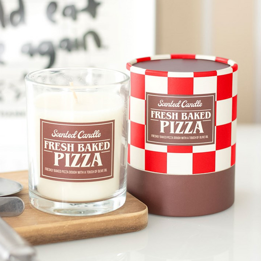 Fresh Baked Pizza Scented Jar Candle | Novelty Boxed Food Candle | Foodie Gift