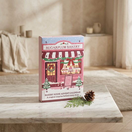 12-Day Sugarplum Bakery Scene Advent Calendar | Reusable Resin Christmas Advent Calendar | Festive Gift