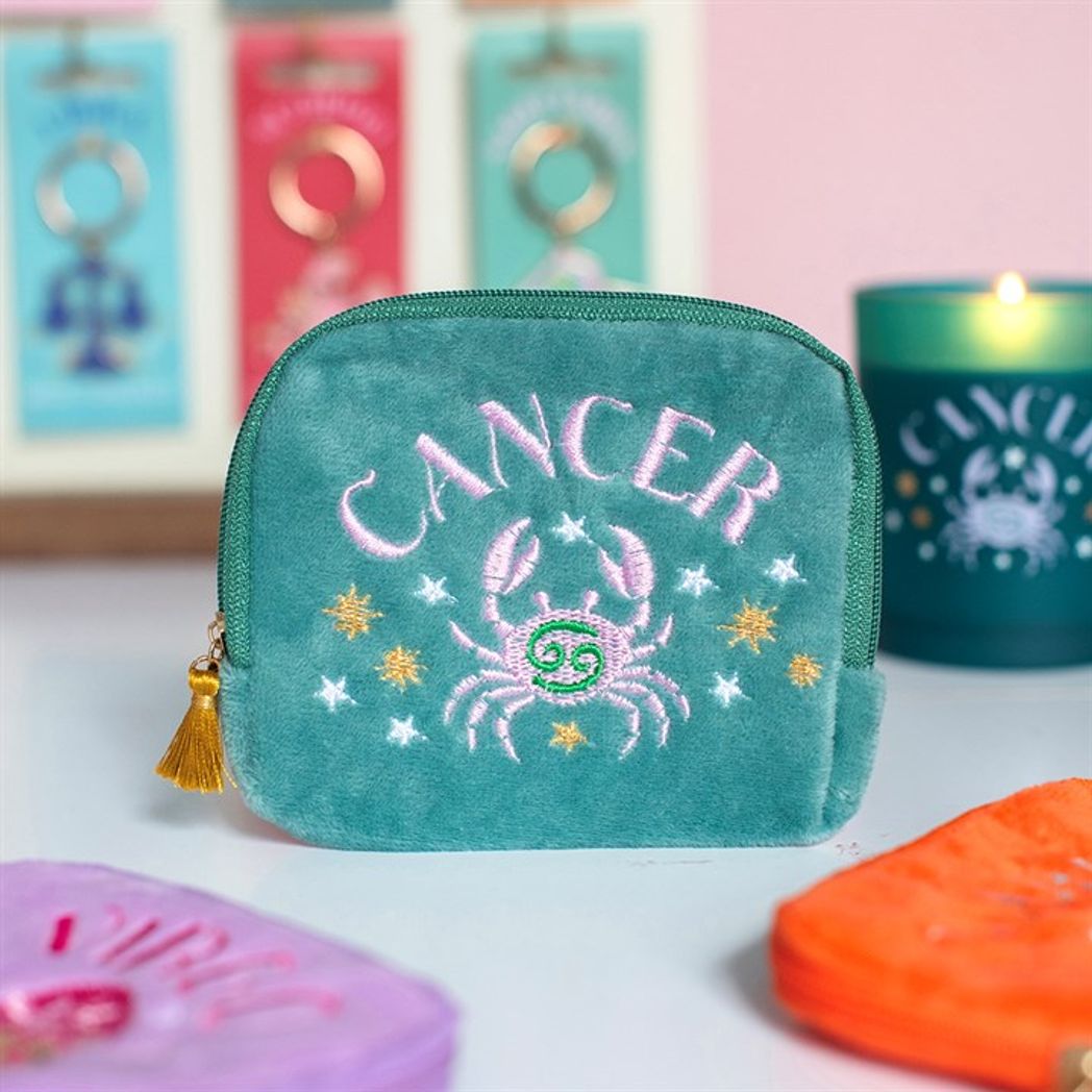 Zodiac Zest Cancer Velvet Pouch