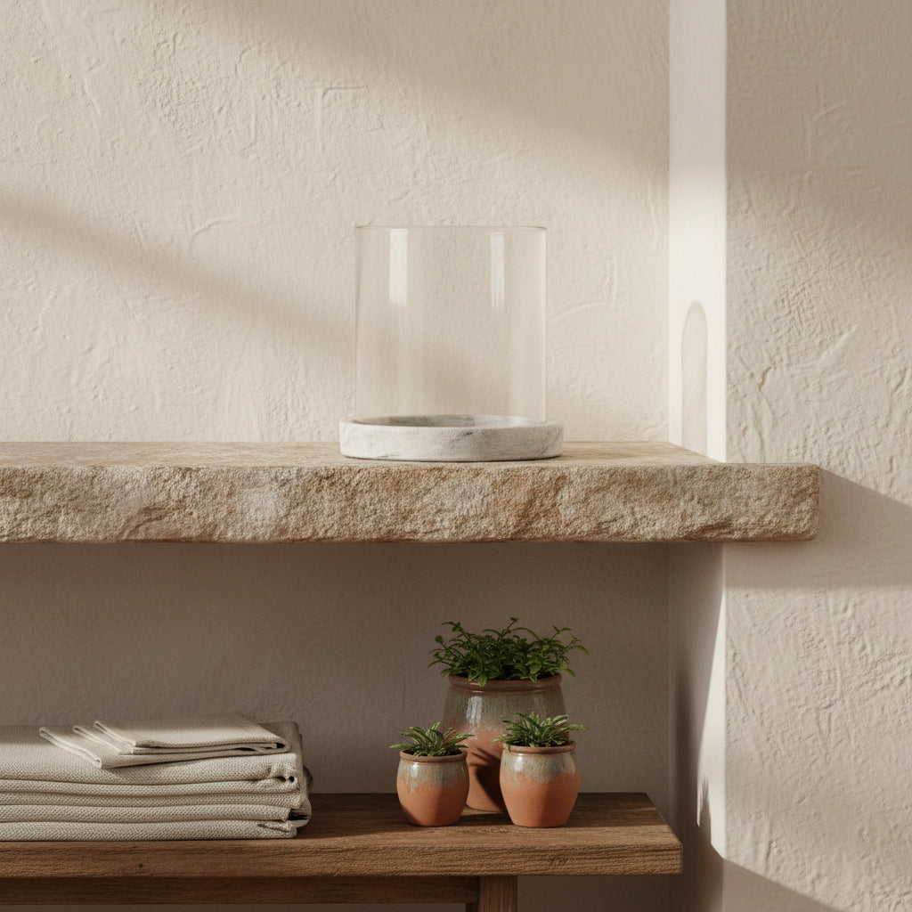 Athena Stone Hurricane Lantern