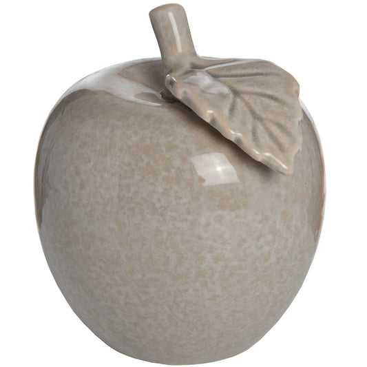 Antique Grey Large Ceramic Apple