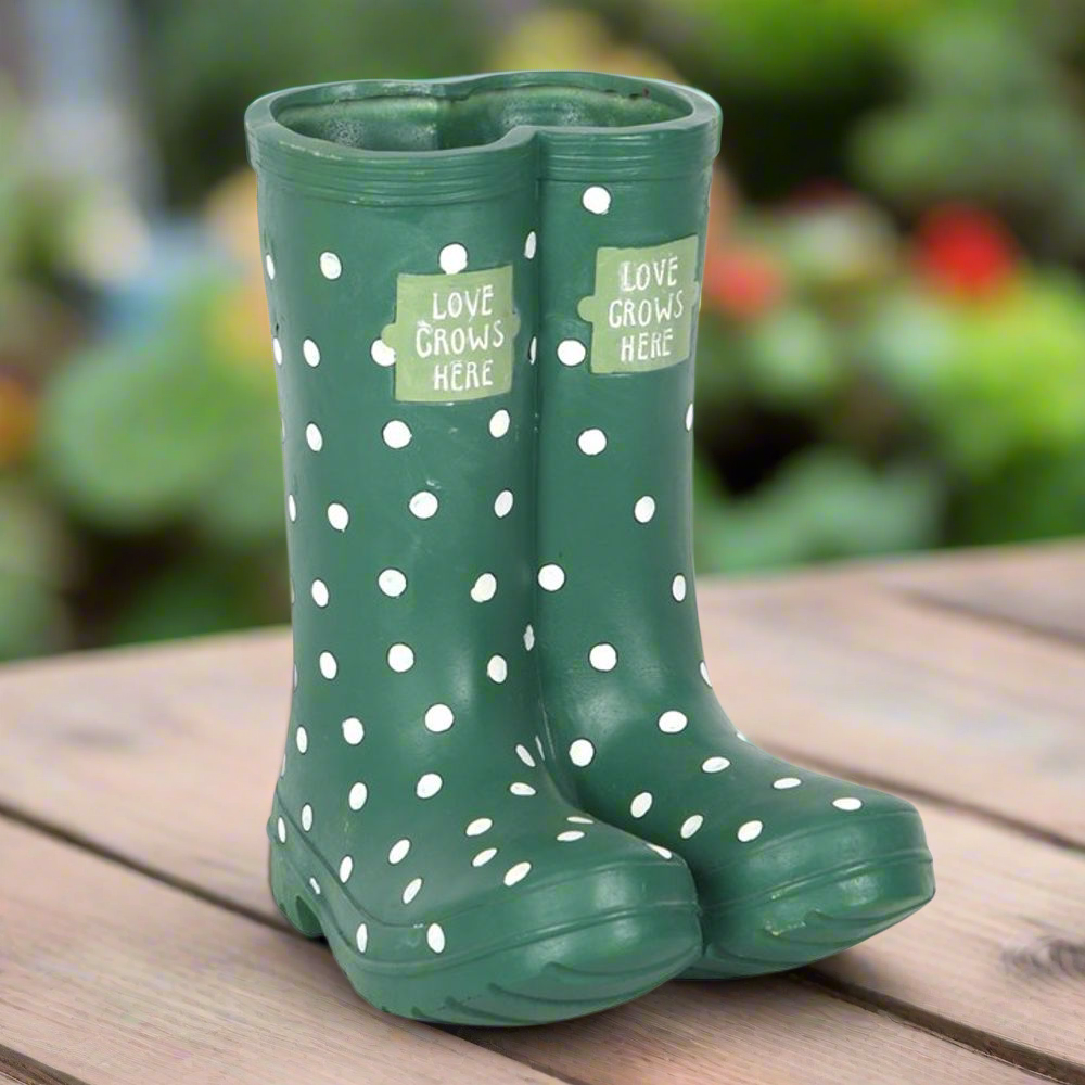 Dark Green Welly Boot Planter