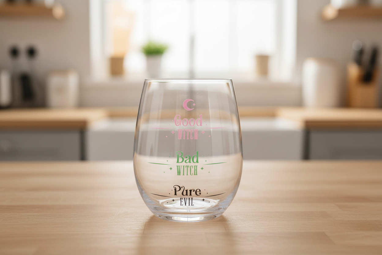 Good Witch, Bad Witch Stemless Glass