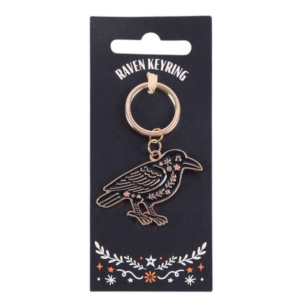 Folk Raven Keyring