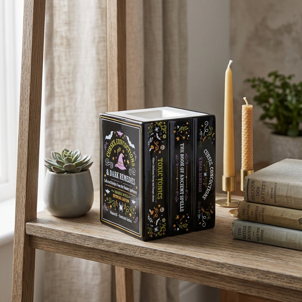 Witch's Apothecary Book Shaped Oil Burner and Wax Warmer