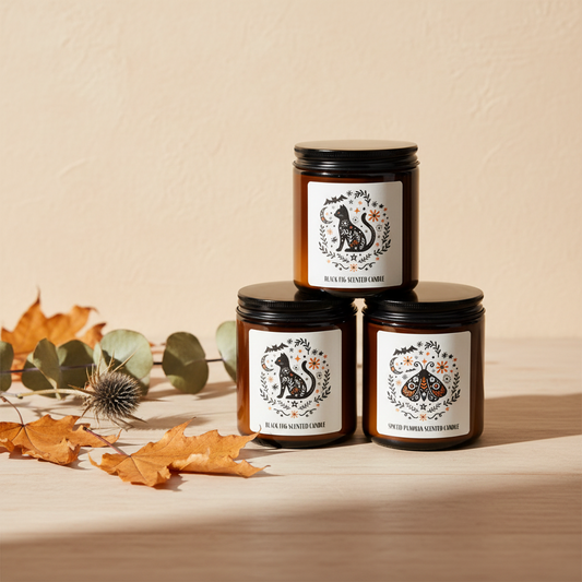 Frightful Folk Set of 3 Scented Candles | Autumn Halloween Candle Gift Set