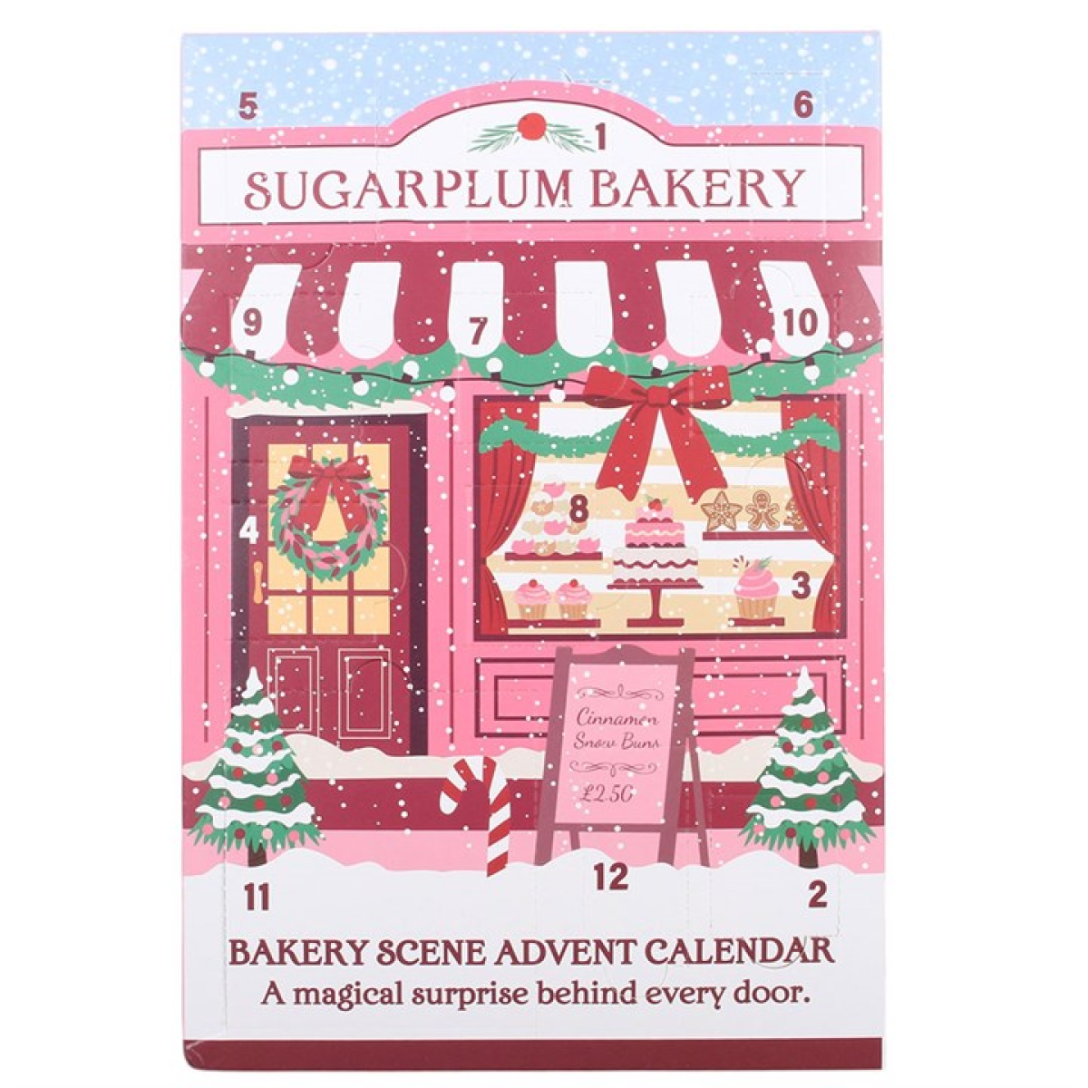 12-Day Sugarplum Bakery Scene Advent Calendar | Reusable Resin Christmas Advent Calendar | Festive Gift