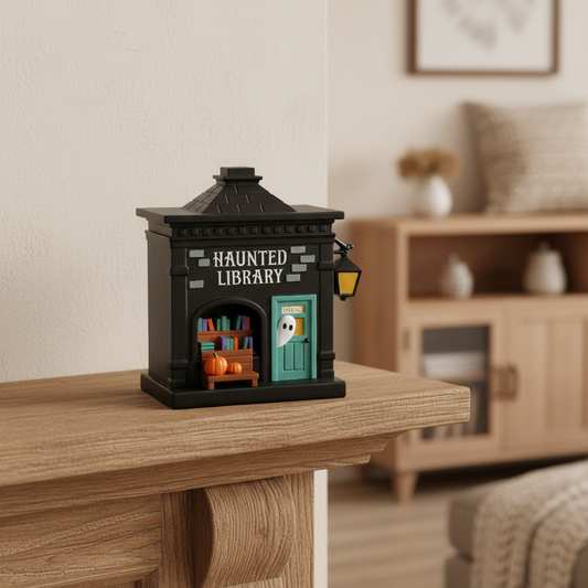 Haunted Library LED Light Up Halloween Decoration | Spooky Village Collectable