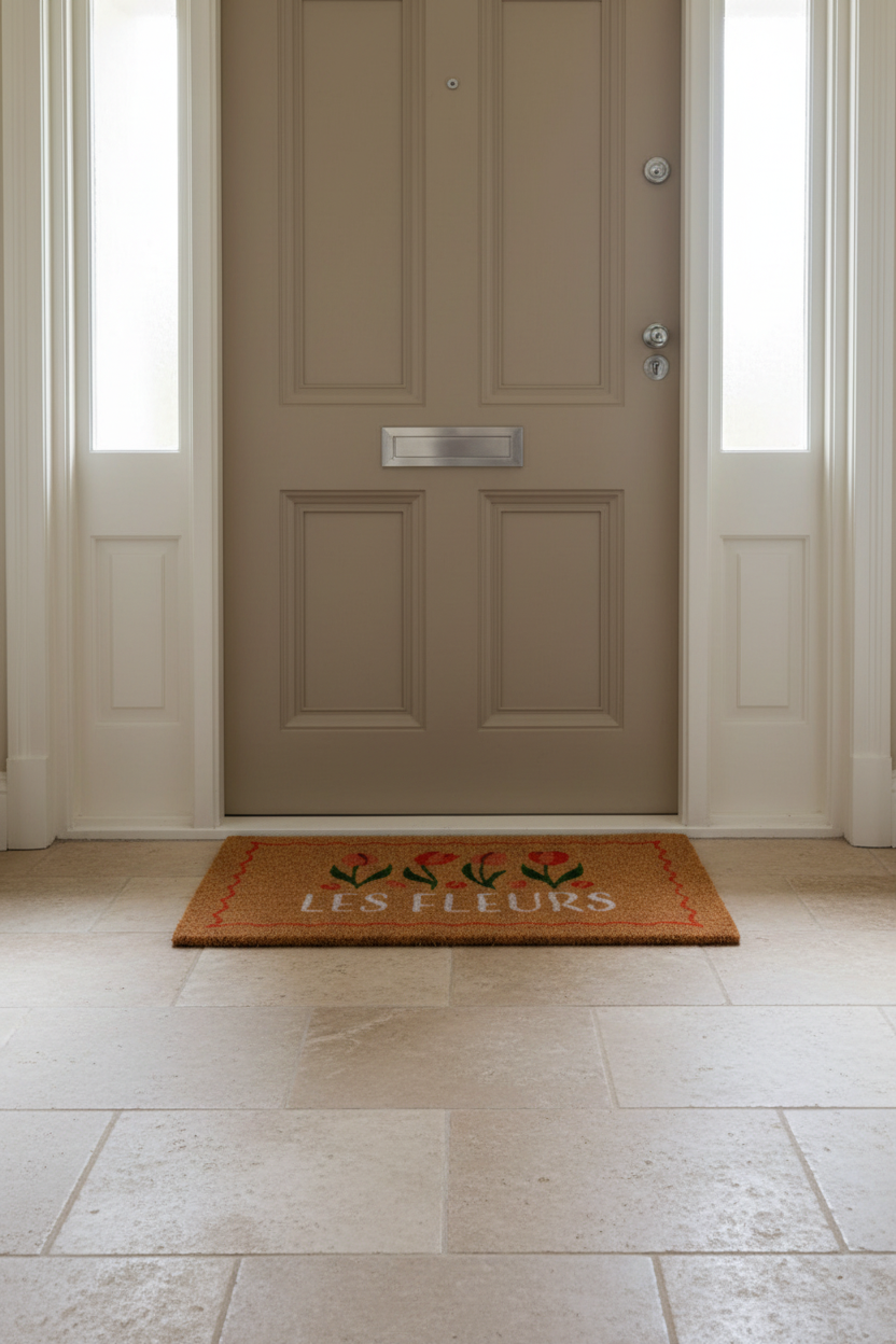 Natural Les Fleurs Tulip Doormat