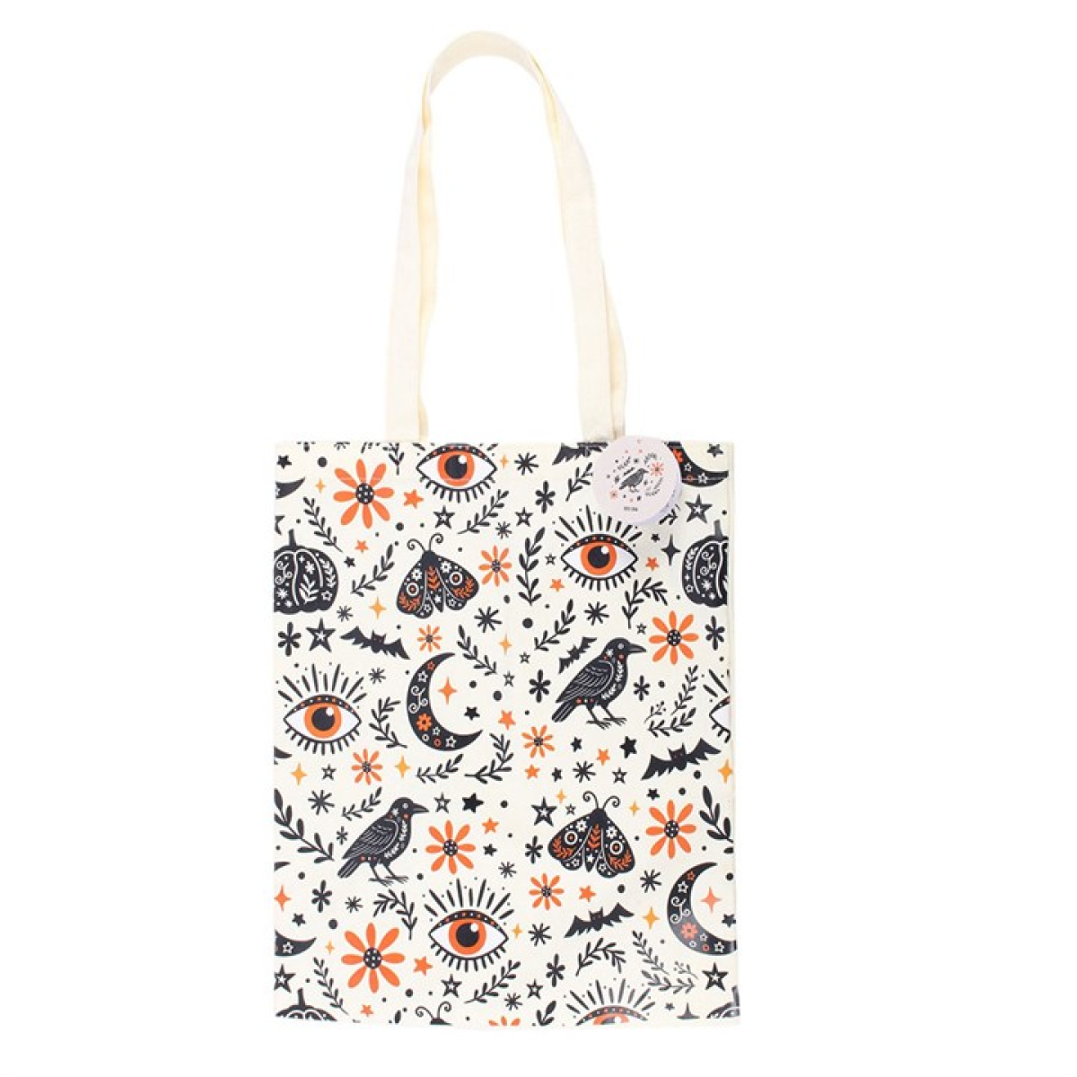 Frightful Folk Print Tote Bag